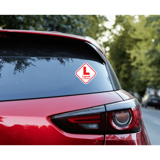 Smeeps “Legends in Training” L Plates – 15 cm Reflective Learner Driver Vinyl Stickers for Cars, Bikes & Scooters | Waterproof & Removable