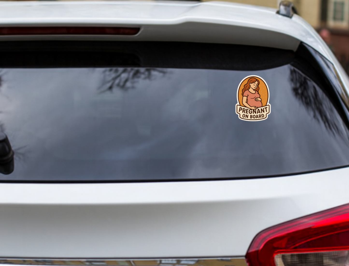 Smeeps Pregnant On Board Sticker – Safety Alert Car Decal for Expecting Mothers | 8.64 x 11.43 cm Durable Vinyl | Wash-Proof & Long-Lasting