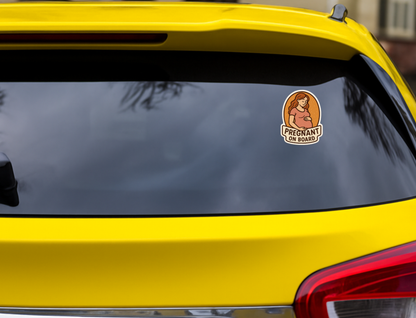 Smeeps Pregnant On Board Sticker – Safety Alert Car Decal for Expecting Mothers | 8.64 x 11.43 cm Durable Vinyl | Wash-Proof & Long-Lasting