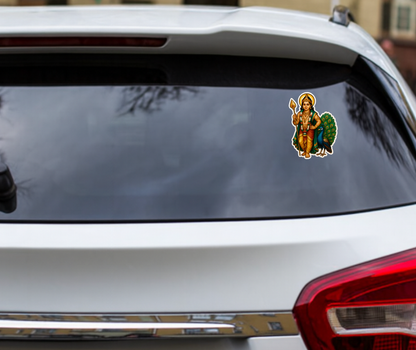 Smeeps Lord Murugan Sticker – Premium Muruga with Peacock Vinyl Decal | 8.39 x 11.43 cm | Waterproof & UV Resistant Car/Bike Sticker