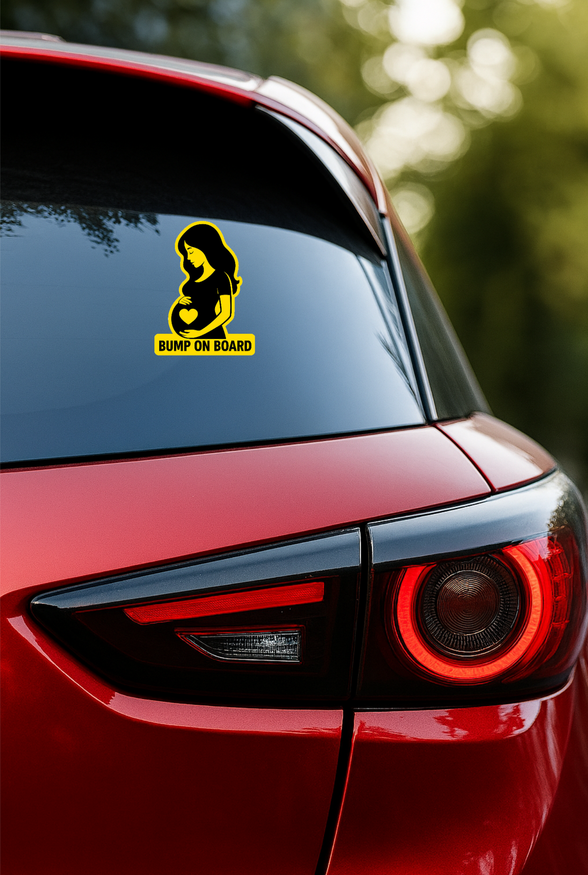 Smeeps Bump On Board Sticker – 14 x 12.7 cm Car & Bike Safety Vinyl Decal | High-Visibility Yellow Design | Waterproof & Durable