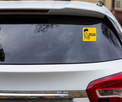 Smeeps Mom To Be On Board Car Sticker – 12.7 × 12.7 cm (5 × 5 Inch) Waterproof Pregnancy Safety Vinyl Sticker | UV Resistant Maternity Car Decal for Cars, SUVs & Hatchbacks | Pack of 1