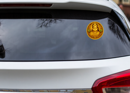 Smeeps Bala Murugan Golden Sticker – 7.62 x 7.62 cm Car & Bike Vinyl Decal | Divine God Murugan Artwork | Waterproof & UV-Resistant Design