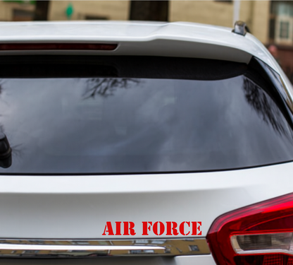 Smeeps Air Force Sticker – 21.6 x 3 cm Car & Bike Vinyl Decal | Bold Red Military Text Design | Waterproof & Durable