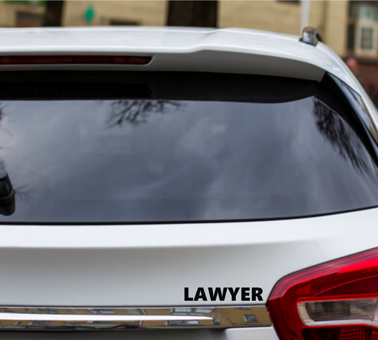 Smeeps LAWYER Text Sticker – 18 x 3 cm Bold Black Vinyl Decal | Car & Bike Label | Professional Identification Sticker | Waterproof & UV-Resistant Design