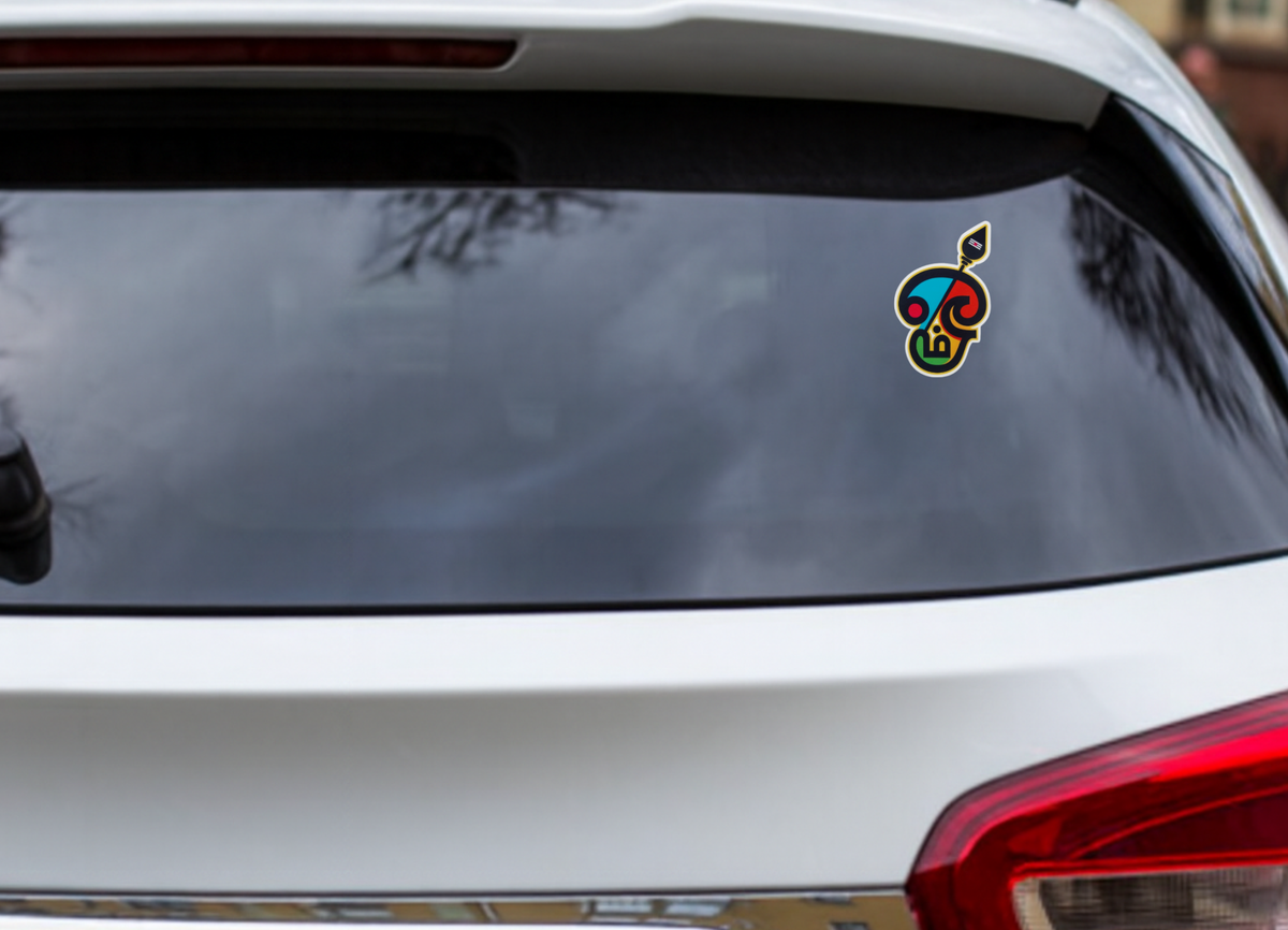 Smeeps Murugan Tamil Art Sticker – 8.89 x 5.59 cm Car & Bike Vinyl Decal | Multicolor Kanmani Style | Waterproof & UV-Resistant Design