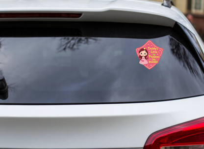 Smeeps Daddy’s Little Princess On Board Car Sticker – 14 × 13 cm (5.5 × 5.1 Inch) Cute Baby Girl Safety Vinyl Decal for Car | Waterproof UV Resistant Washable