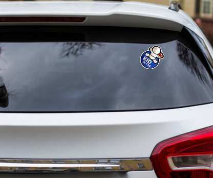 Smeeps Kid In Car Sticker – 12.7 × 12.7 cm (5 × 5 Inch) Waterproof Vinyl Safety Sticker for Cars | Cute Child Safety Car Decal | UV Resistant | Pack of 1