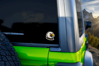 Smeeps Eagle Head Car Sticker – Bold Design – 10.16 x 12.7 cm | Premium Vinyl Decal for Cars