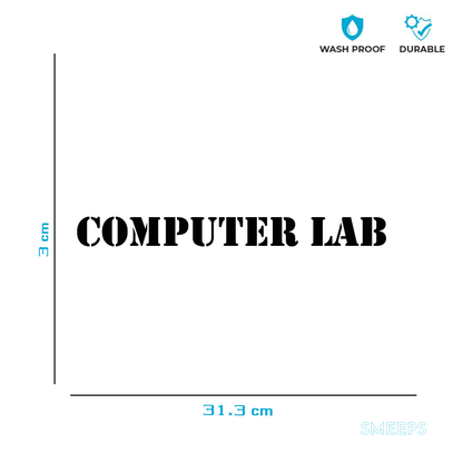 Smeeps Computer Lab Sticker – 31.3 x 3 cm Waterproof Vinyl Label for School & Office Labs