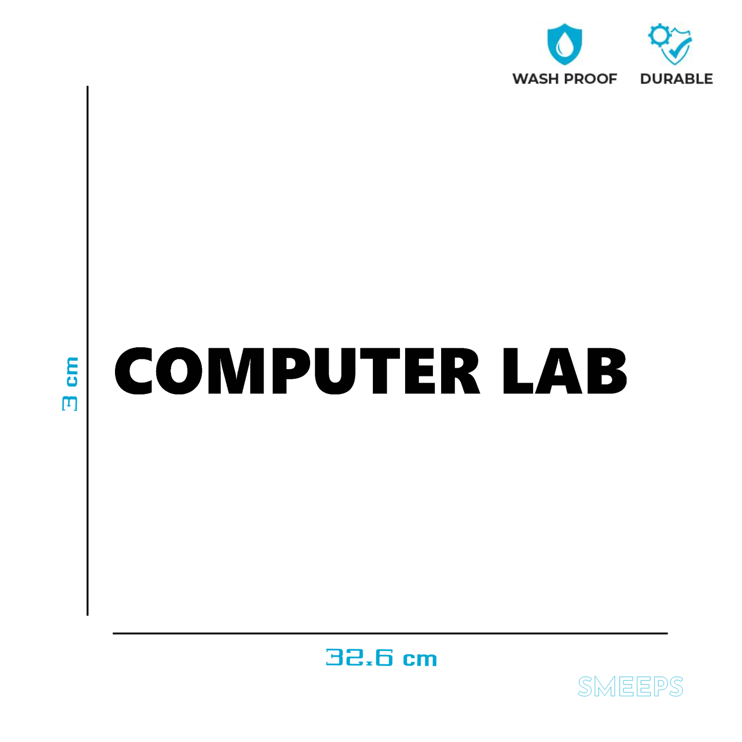 Smeeps Computer Lab Sticker – 33.5 cm Waterproof Vinyl Label |Decal for Schools, Colleges & Offices