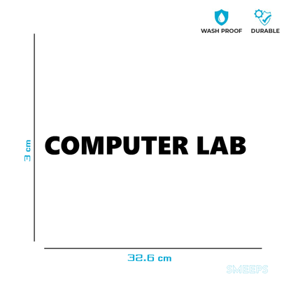 Smeeps Computer Lab Sticker – 33.5 cm Waterproof Vinyl Label |Decal for Schools, Colleges & Offices