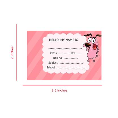 Smeeps Kids School Notebook Label Stickers – 3.5 x 2 Inches Name Labels | Cute Cartoon Theme | Pack of 10 Waterproof Stickers