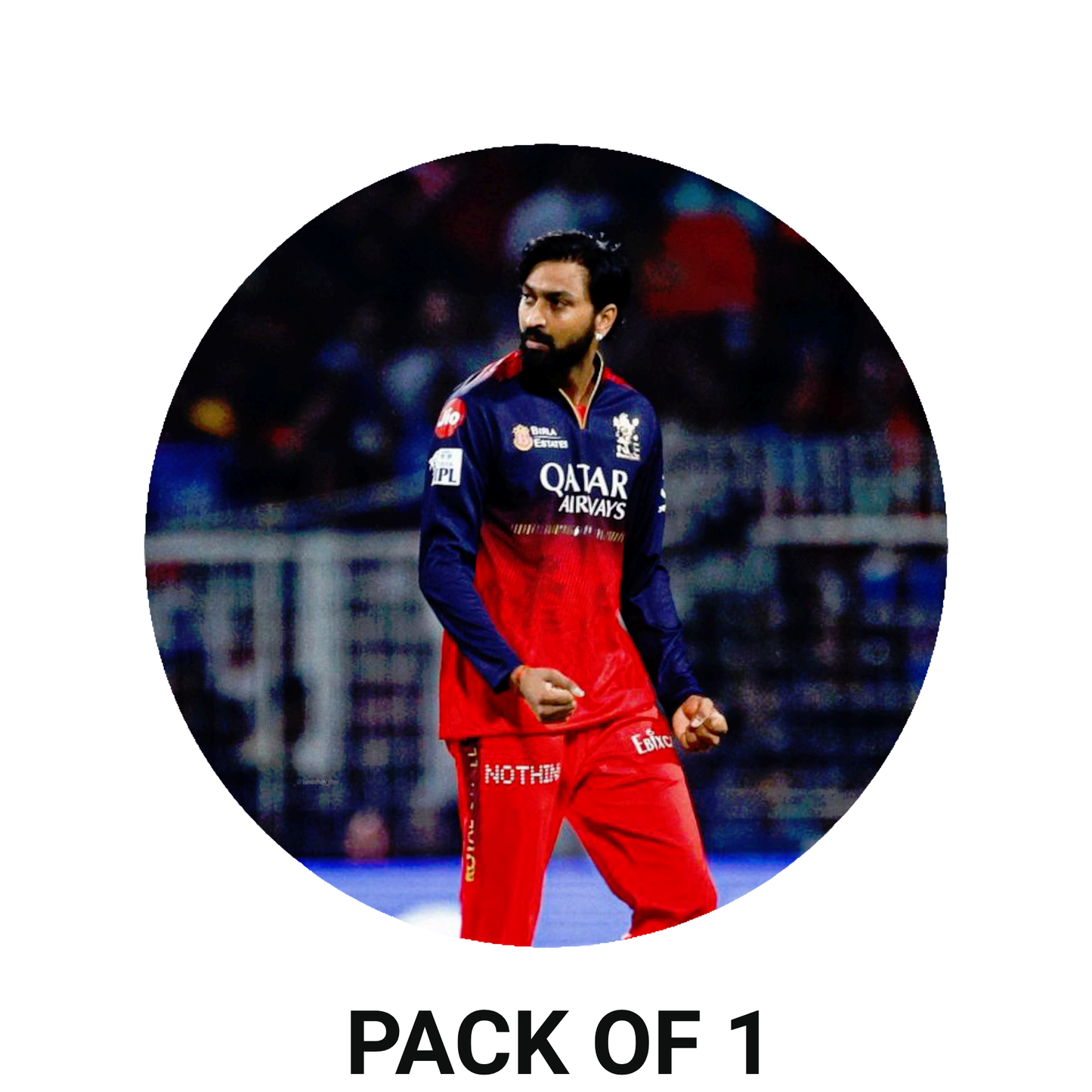 Smeeps KL Rahul Sticker – 10.16 cm (4 Inch) Indian Cricket Star Fan Vinyl Decal | Waterproof UV Resistant Round Sticker
