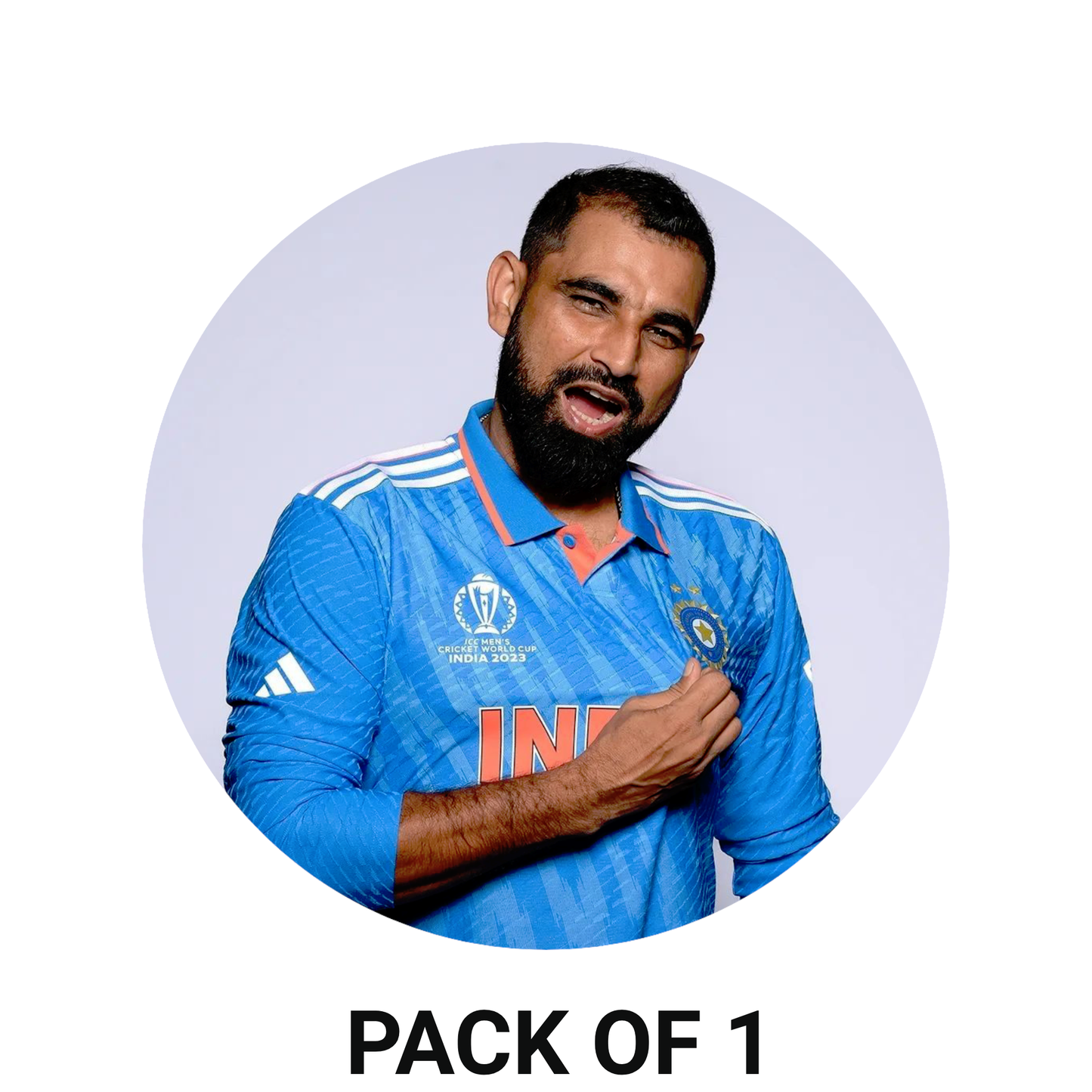 Smeeps Krunal Pandya Sticker – 10.16 cm (4 Inch) Indian Cricket Star Fan Vinyl Decal | Waterproof UV Resistant Round Car & Bike Sticker