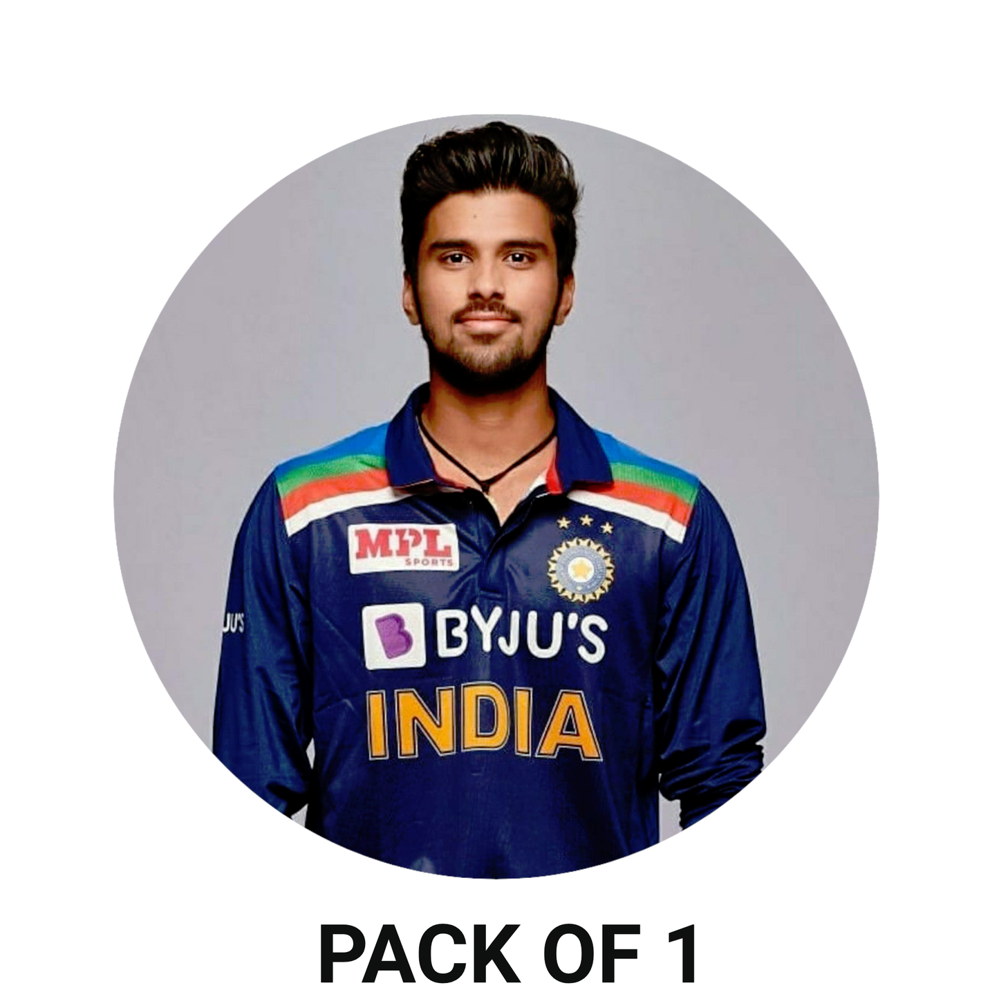 Smeeps Shubman Gill Sticker – 10.16 cm (4 Inch) Indian Cricket Star Fan Vinyl Decal | Waterproof UV Resistant Round Car & Bike Sticker