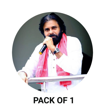 Smeeps Pawan Kalyan Podium Speech Sticker – 10.16 cm (4 Inch) Round Political Vinyl Decal | Waterproof UV Resistant Car & Bike Sticker