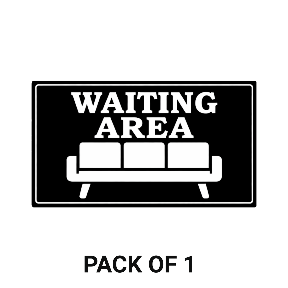 Smeeps Waiting Area Sticker – 14 × 7.88 cm (5.5 × 3.1 Inch) Reception & Seating Area Vinyl Sign | Waterproof UV Resistant Wash Proof Durable