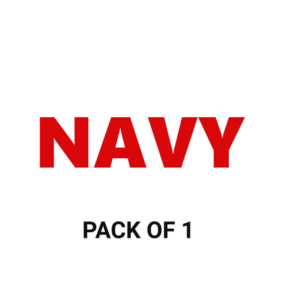 Smeeps NAVY Text Sticker – 12.4 x 3 cm Car & Bike Vinyl Decal | Bold Red Lettering | Waterproof & Durable Military-Themed Sticker