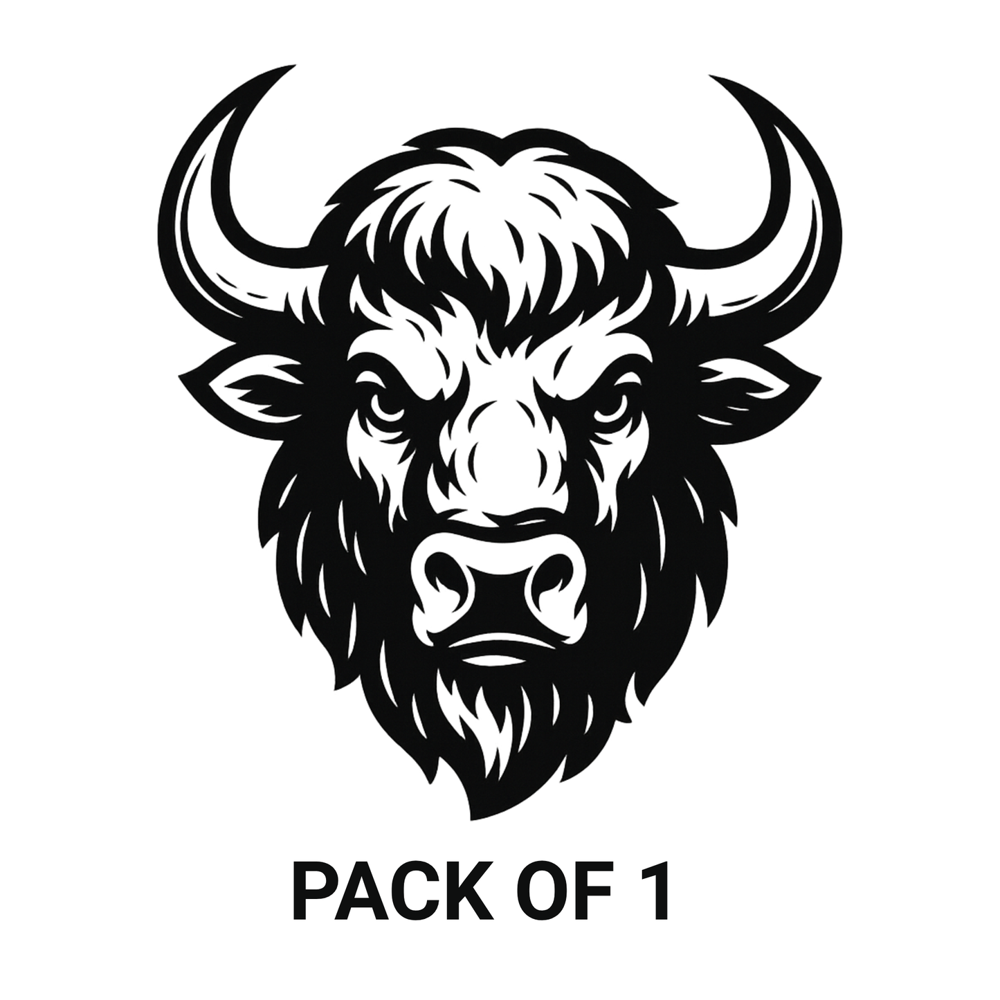 Smeeps Bison Head Sticker – 8.89 x 7.62 cm Car & Bike Vinyl Decal | Bold Bull Design | Waterproof & Durable