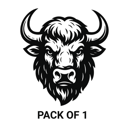Smeeps Bison Head Sticker – 8.89 x 7.62 cm Car & Bike Vinyl Decal | Bold Bull Design | Waterproof & Durable