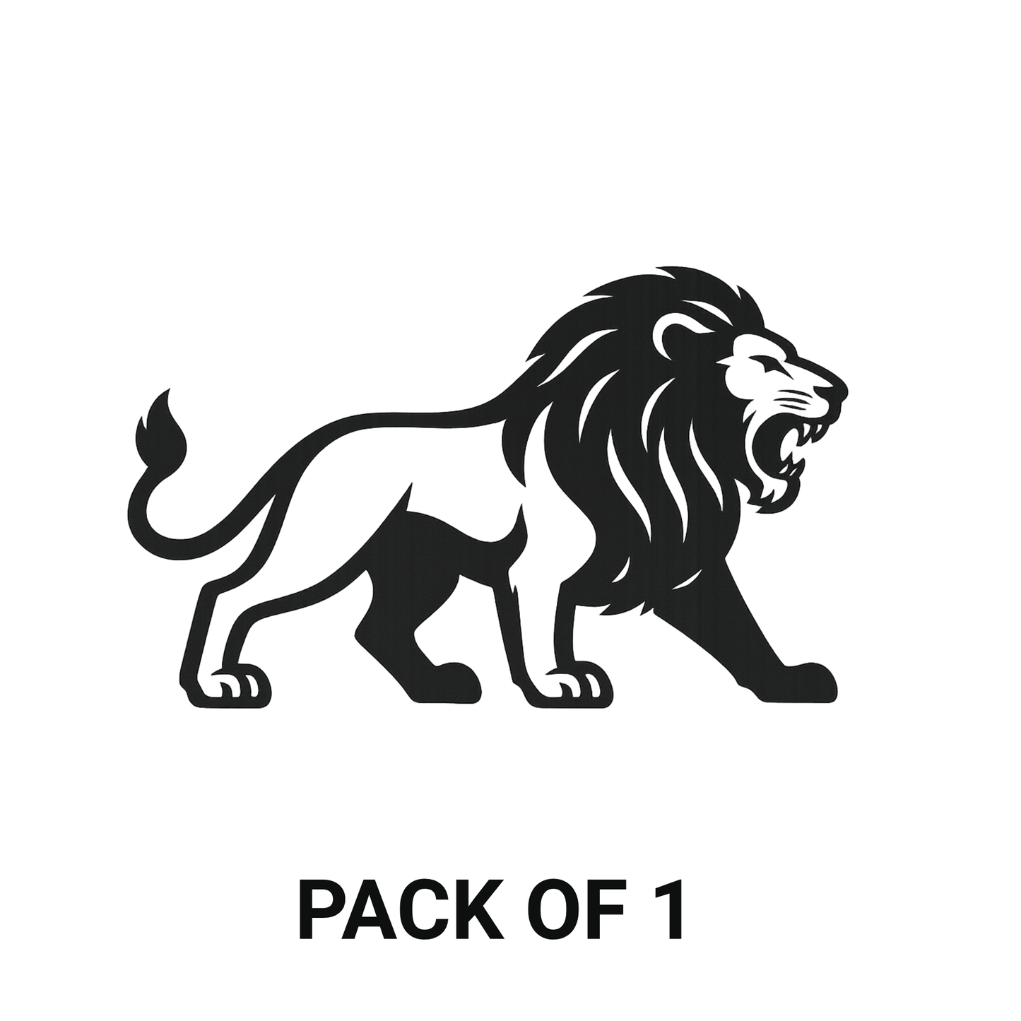Smeeps Roaring Lion Sticker – 5.34 x 8.89 cm Car & Bike Vinyl Decal | Bold Lion Silhouette Design | Waterproof & Durable