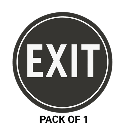 Smeeps “EXIT” Sign – 15.24 cm Round | Clear Door Sticker for Emergency & General Use | Bold & Visible | Indoor/Outdoor Use | Self-Adhesive, Waterproof