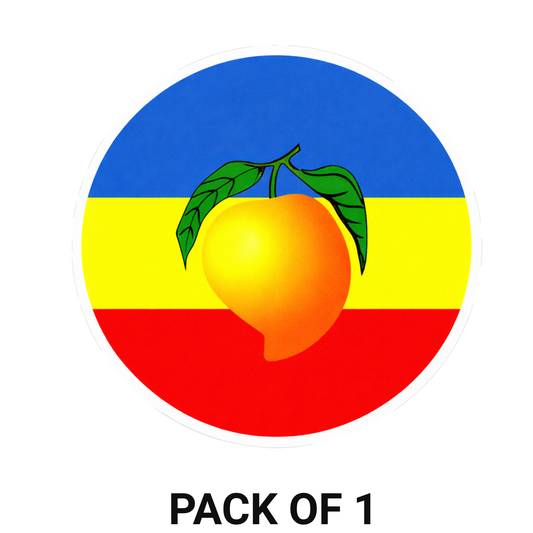 Smeeps PMK Mango Symbol Sticker – 10.16 cm Round Car & Bike Vinyl Decal | Waterproof Political Party Design