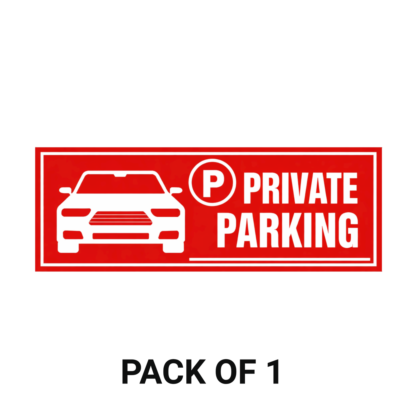 Smeeps Private Parking Sticker – 14 × 5.08 cm (5.5 × 2 Inch) Reserved Parking Vinyl Sign | Waterproof UV Resistant Wash Proof Durable