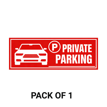 Smeeps Private Parking Sticker – 14 × 5.08 cm (5.5 × 2 Inch) Reserved Parking Vinyl Sign | Waterproof UV Resistant Wash Proof Durable