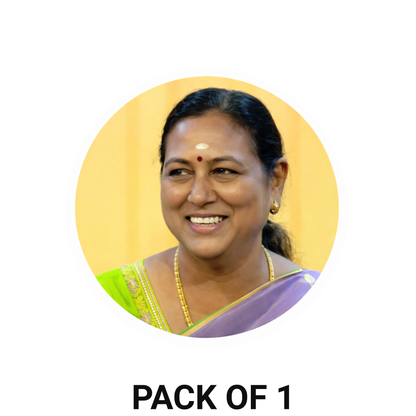 Smeeps Premalatha Vijayakanth Sticker – 10.16 cm Round Car & Bike Vinyl Decal | Waterproof Political Leader Design