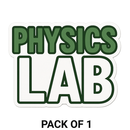 Smeeps Physics Lab Sticker – 8.63 x 11.43 cm Classroom Door Label | Science Laboratory Vinyl Decal | Waterproof & Durable Signage