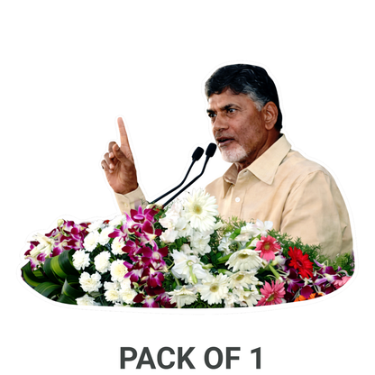 Smeeps N. Chandrababu Naidu Speech Vinyl Sticker – 10.16 × 7.62 cm (4 × 3 Inch) Political Leader Die-Cut Car Sticker | Waterproof UV Resistant Wash Proof | Pack of 1