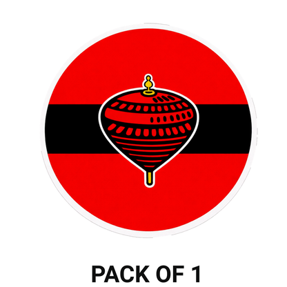 Smeeps MDMK Party Symbol Sticker – 10.16 cm (4 Inch) Round Car & Bike Vinyl Decal | Waterproof UV Resistant Political Design