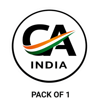Smeeps CA India Car Sticker – 10.42 × 10.16 cm (4.1 × 4 Inch) Waterproof Vinyl Round Sticker for Chartered Accountants | UV Resistant | Wash Proof | Pack of 1