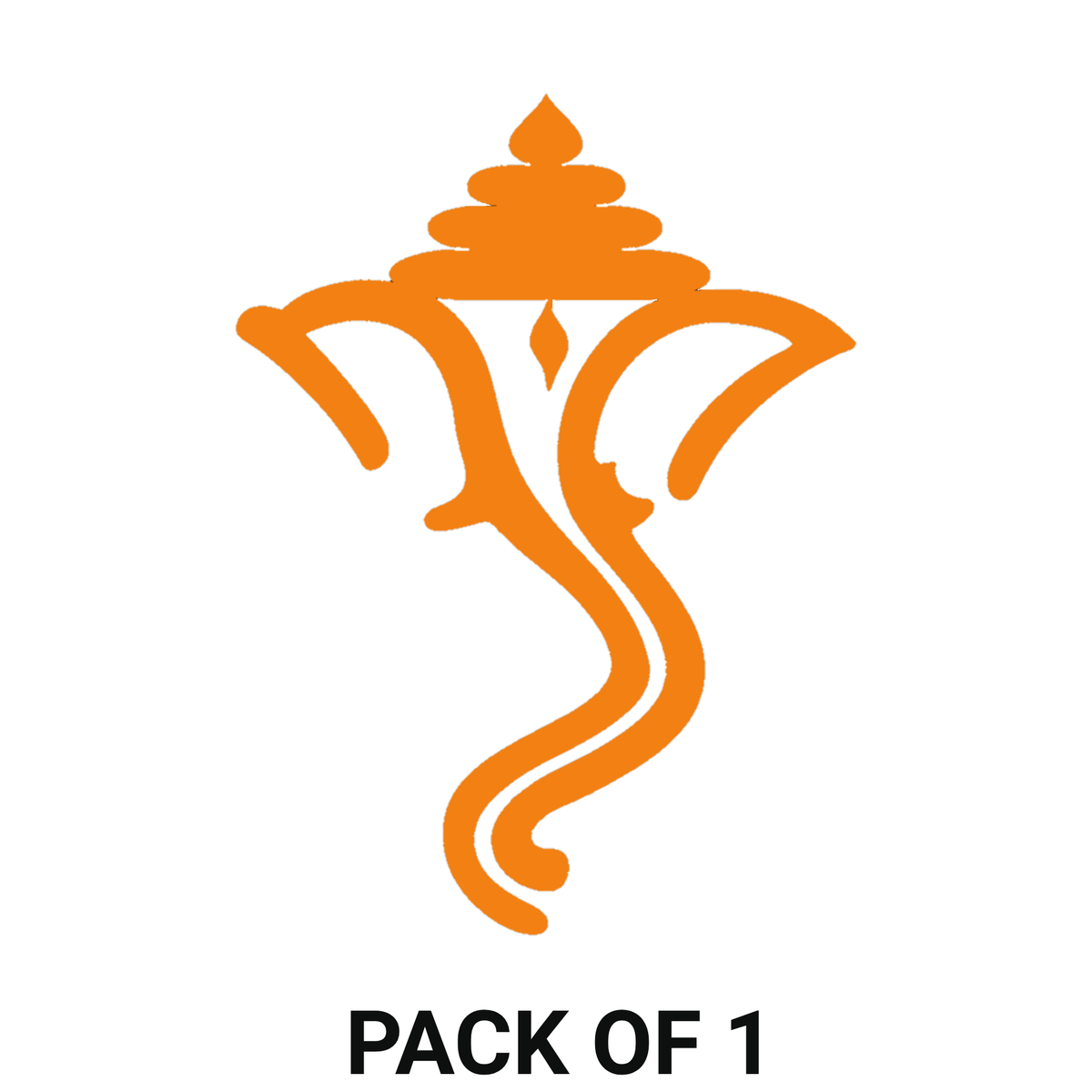 Smeeps Lord Ganesha Symbol Vinyl Sticker – 10.93 × 7.62 cm (4.3 × 3 Inch) Waterproof Bike & Car Decal | Minimal Ganpati Logo Sticker | UV Resistant Wash Proof | Pack of 1