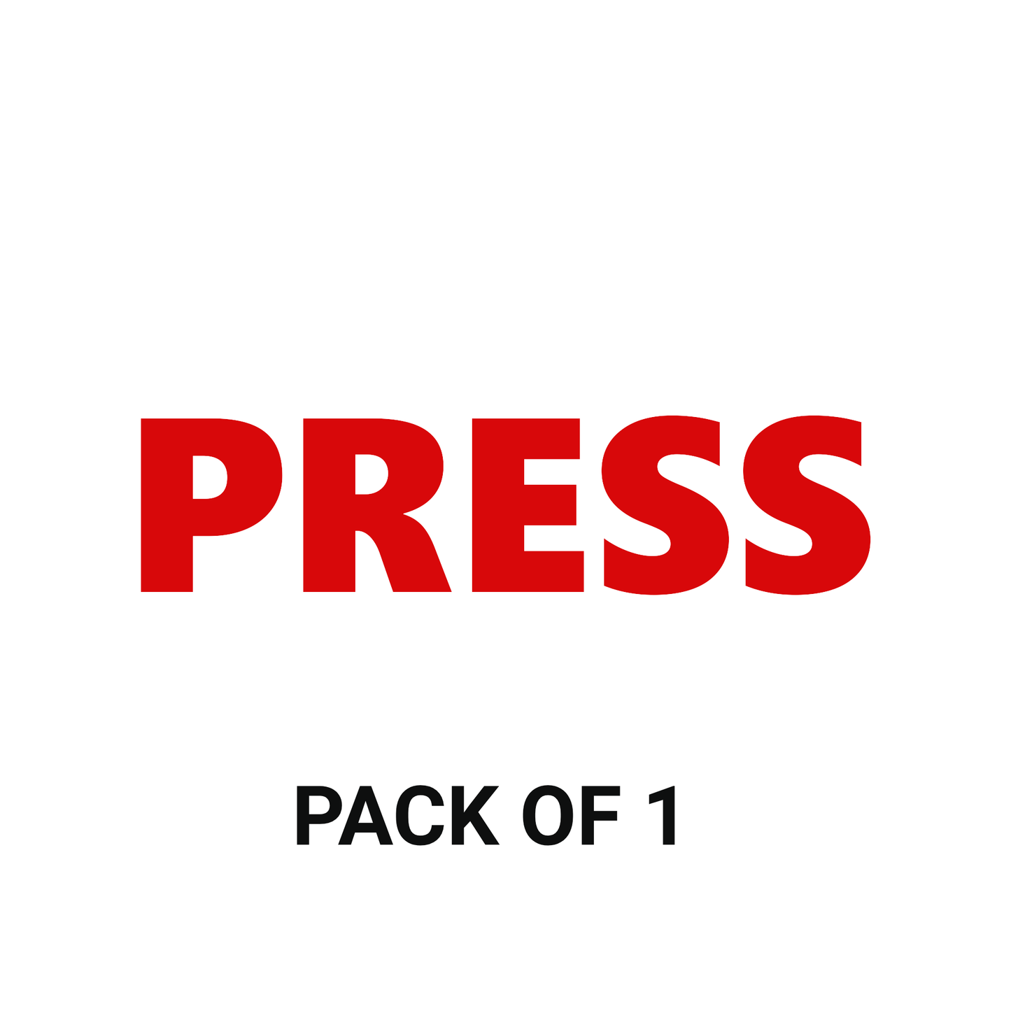 Smeeps PRESS Sticker – 12.5 x 3 cm Car, Bike & Media Vehicle Vinyl Decal | Bold Red Text | Waterproof & Durable Design