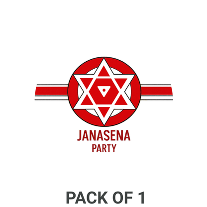 Smeeps Janasena Party Logo Round Sticker – 10.16 cm (4 Inch) Car & Bike Vinyl Decal | Waterproof UV Resistant Political Sticker