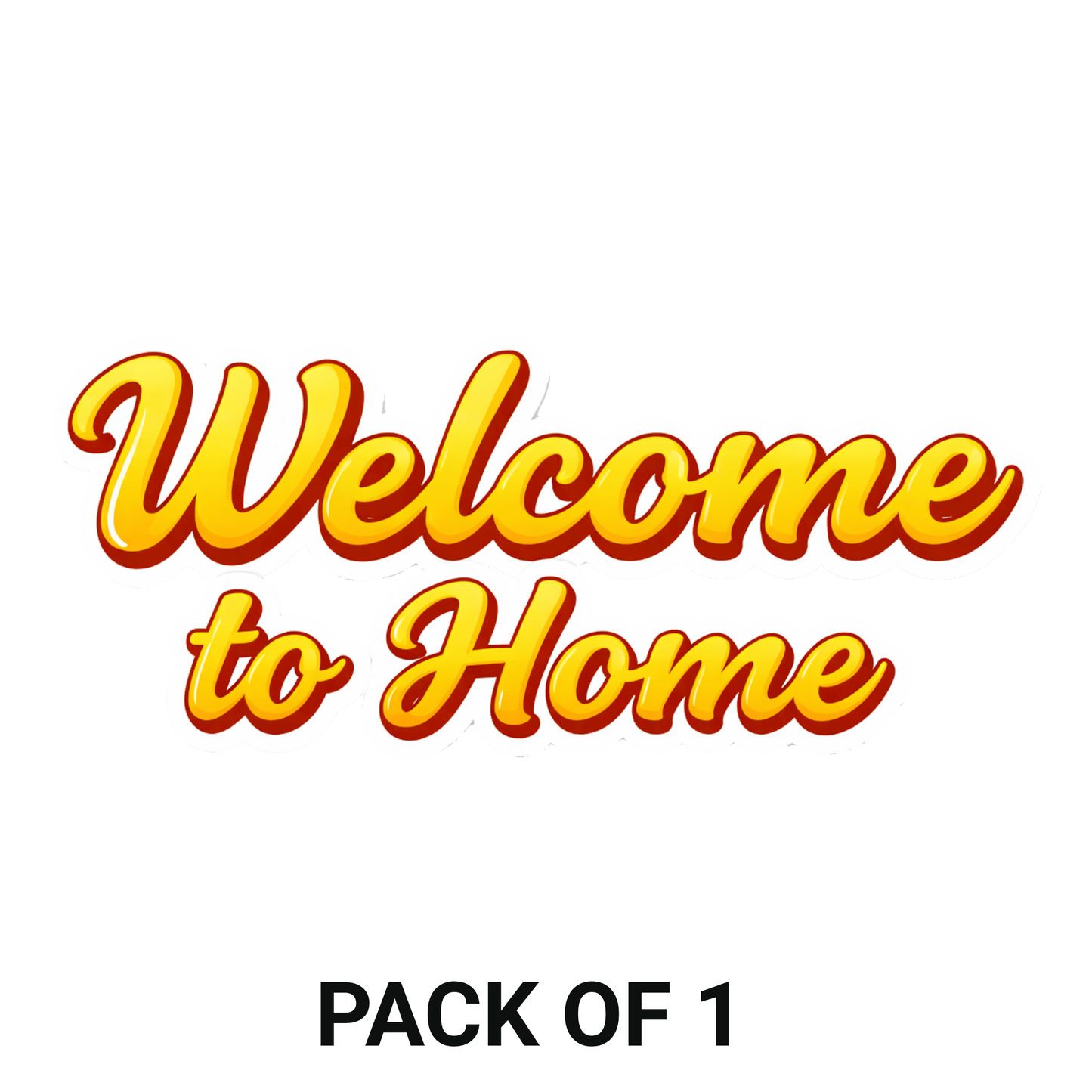 Smeeps Welcome to Home Decorative Sticker – 13.46 × 22.86 cm (4 × 9 Inch) Premium Vinyl Wall, Door & Entrance Decal | Waterproof UV Resistant Home Decor Sticker