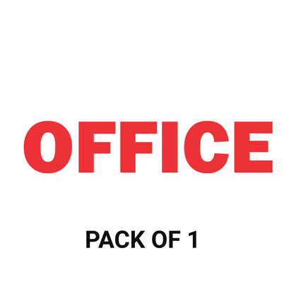 Smeeps Office Door Sticker – 9.5 x 2 cm Red Text Vinyl Label | Waterproof, Wash-Proof & Durable Office Signage