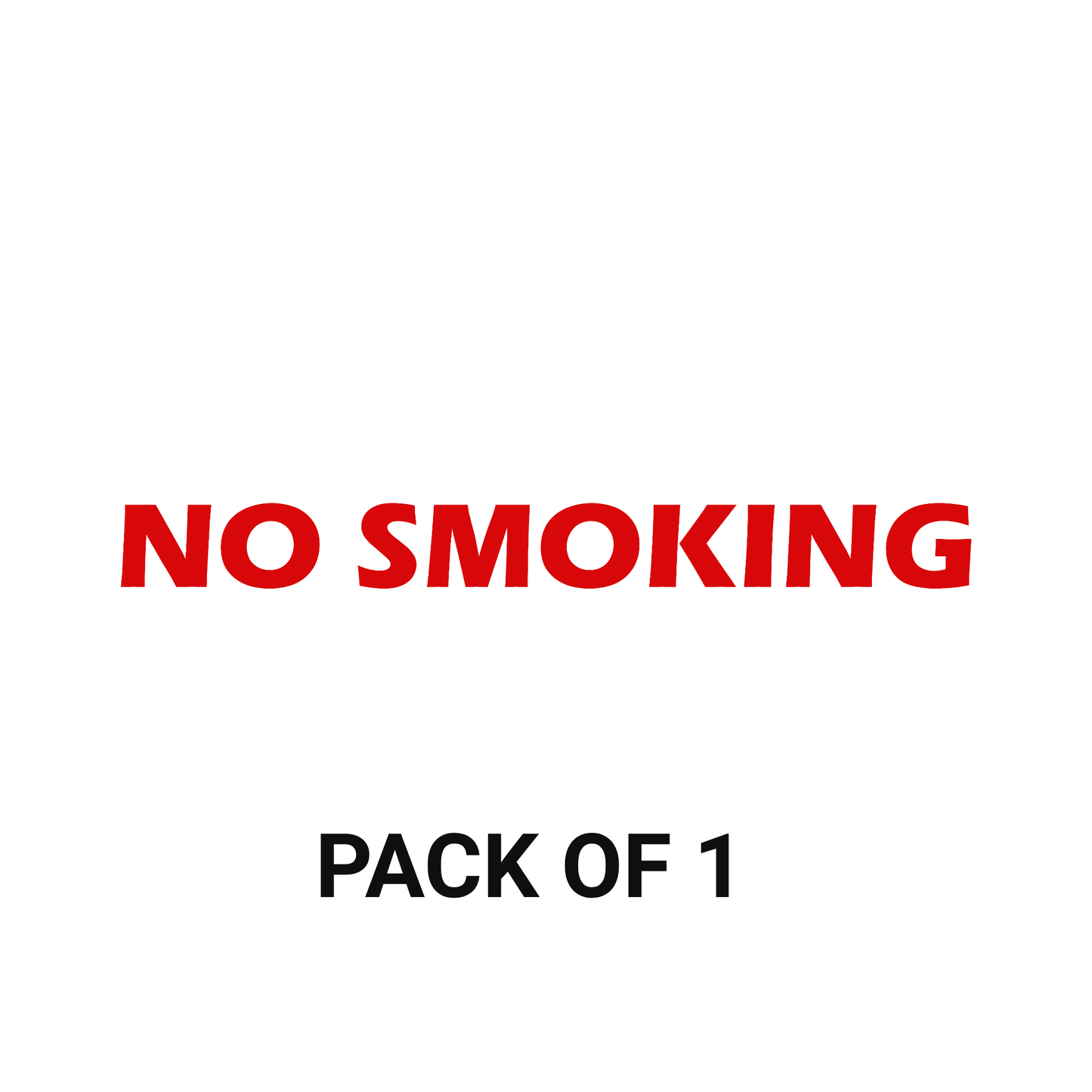 Smeeps NO SMOKING Sticker – 30 cm x 3 cm Bold Safety Warning Decal | Red Text Vinyl Sticker for Walls, Gates, Shops & Parking Areas