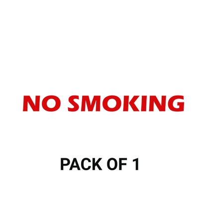 Smeeps NO SMOKING Sticker – 30 cm x 3 cm Bold Safety Warning Decal | Red Text Vinyl Sticker for Walls, Gates, Shops & Parking Areas