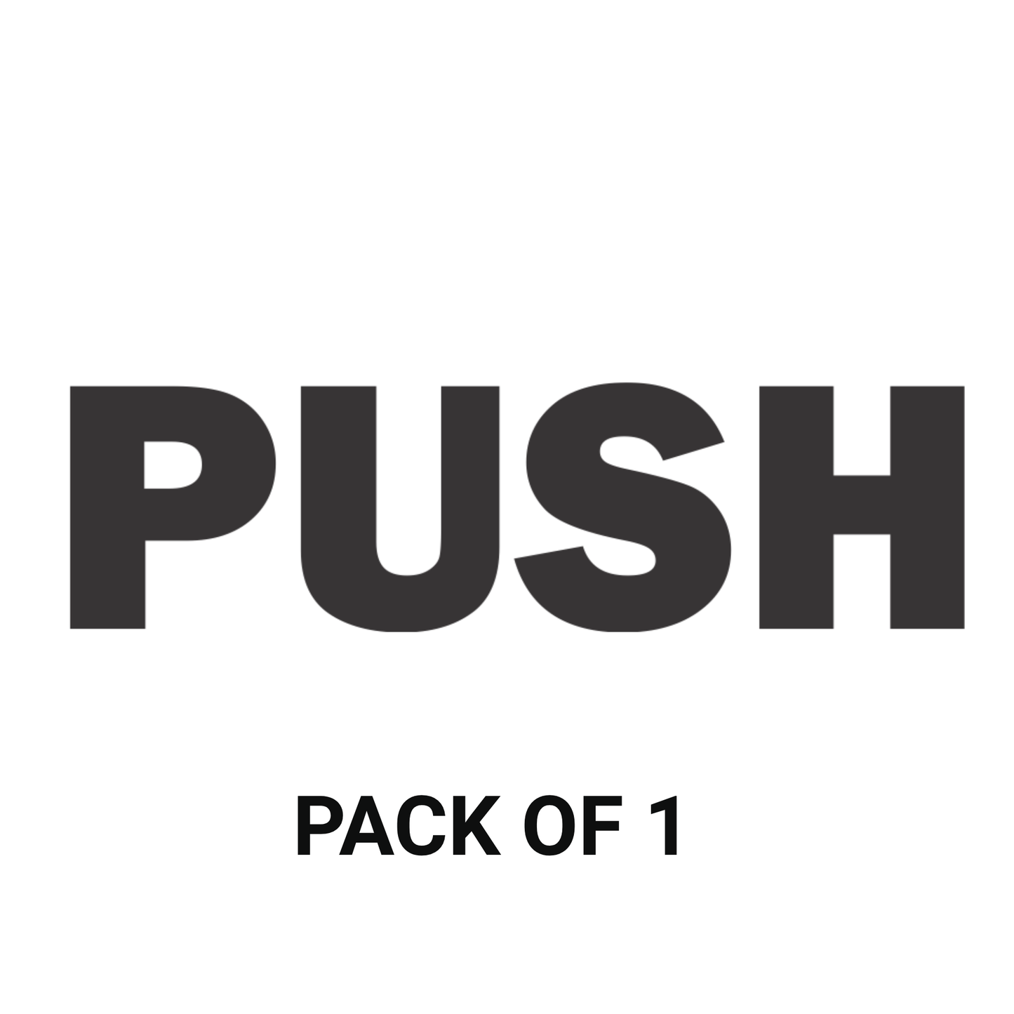Smeeps PUSH Door Sticker – 7.3 x 2 cm Black Text Vinyl Label | Waterproof, Wash-Proof & Durable Door Instruction Signage