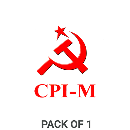 Smeeps CPI-M Party Logo Round Sticker – 10.16 cm (4 Inch) Vinyl Car & Bike Decal | Waterproof UV Resistant Political Sticker
