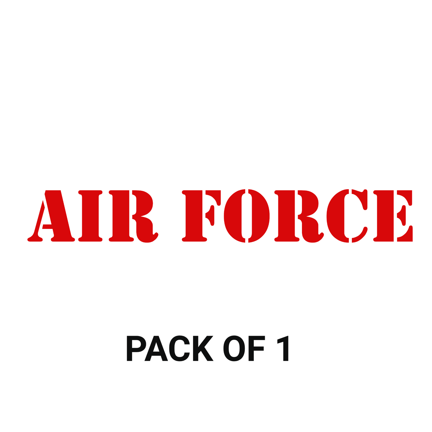 Smeeps Air Force Sticker – 21.6 x 3 cm Car & Bike Vinyl Decal | Bold Red Military Text Design | Waterproof & Durable