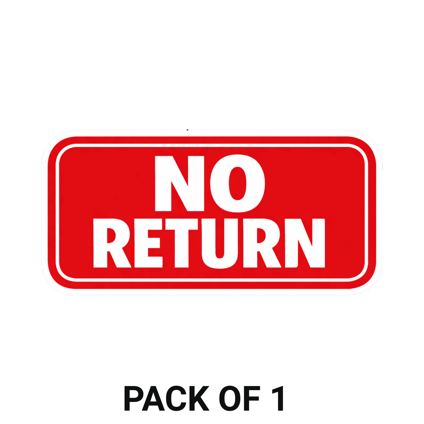 Smeeps No Return Sticker – 14 × 6.61 cm (5.5 × 2.6 Inch) Waterproof Vinyl Shop Sign | Retail Policy Warning Sticker | UV Resistant Washproof Door & Counter Decal | Pack of 1