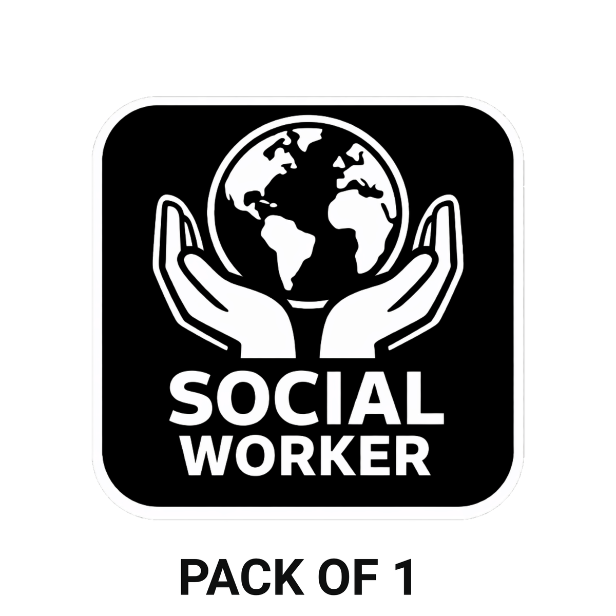 Smeeps Social Worker Sticker – 10.16 × 10.16 cm (4 × 4 Inch) Waterproof Vinyl Car & Bike Decal | NGO Awareness Sticker | UV Resistant Washproof Social Service Graphic | Pack of 1