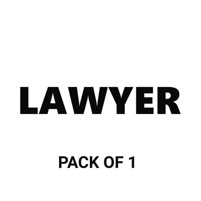 Smeeps LAWYER Text Sticker – 18 x 3 cm Bold Black Vinyl Decal | Car & Bike Label | Professional Identification Sticker | Waterproof & UV-Resistant Design
