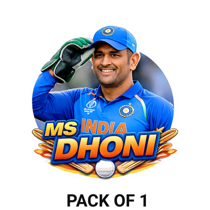 Smeeps MS Dhoni Salute Sticker – 10.16 cm (4 Inch) Die-Cut Car & Bike Vinyl Decal | Team India Legend Design | Waterproof UV Resistant