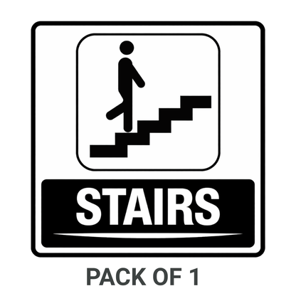 Smeeps Stairs Sticker – 12.7 × 12.7 cm (5 × 5 Inch) Staircase Direction Vinyl Sign | Waterproof UV Resistant Wash Proof Durable